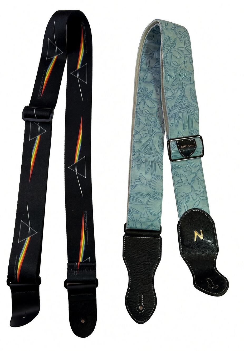 Guitar Strap Lot Pink Floyd Dark Side Moon and Nefelibata Floral